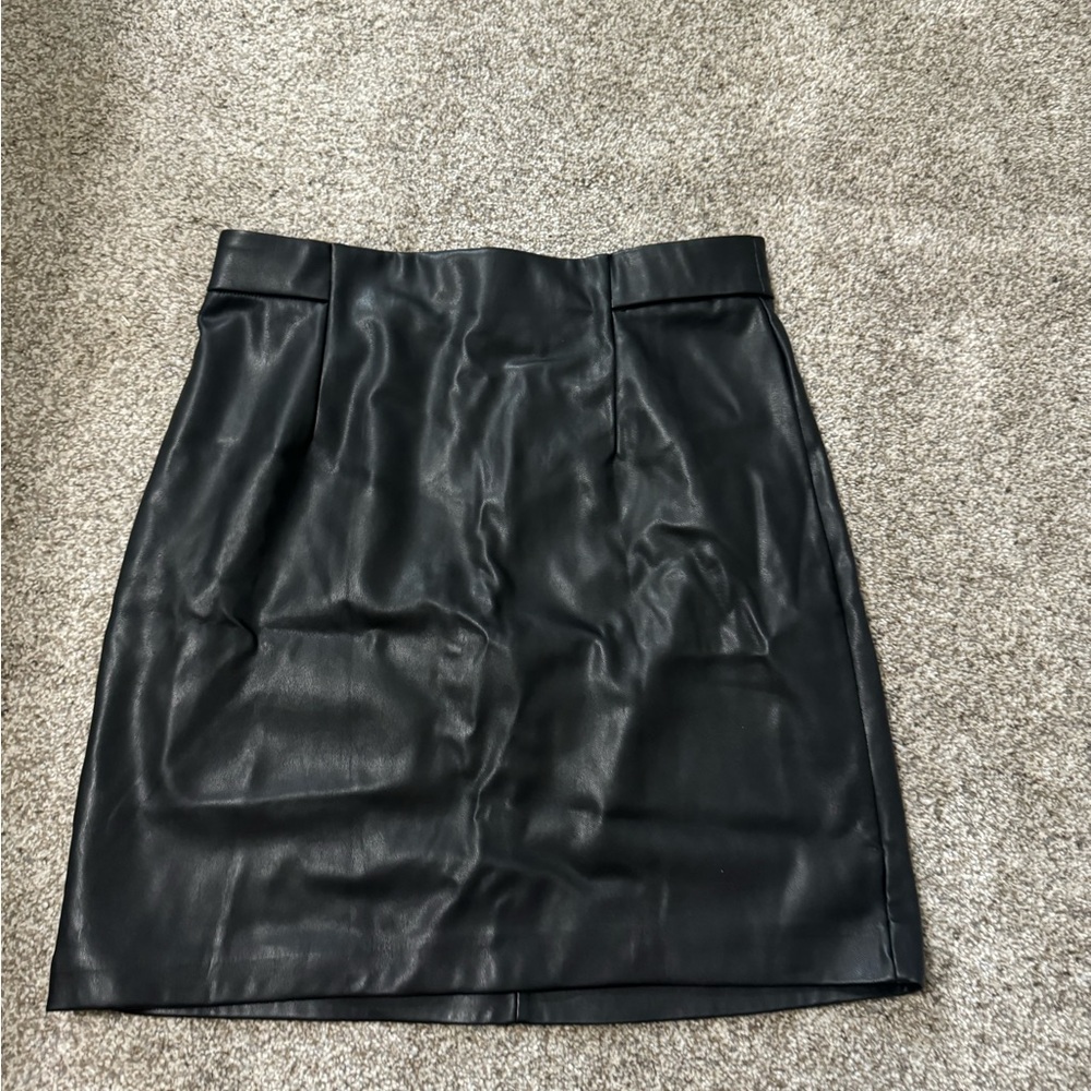 Faux leather skirt